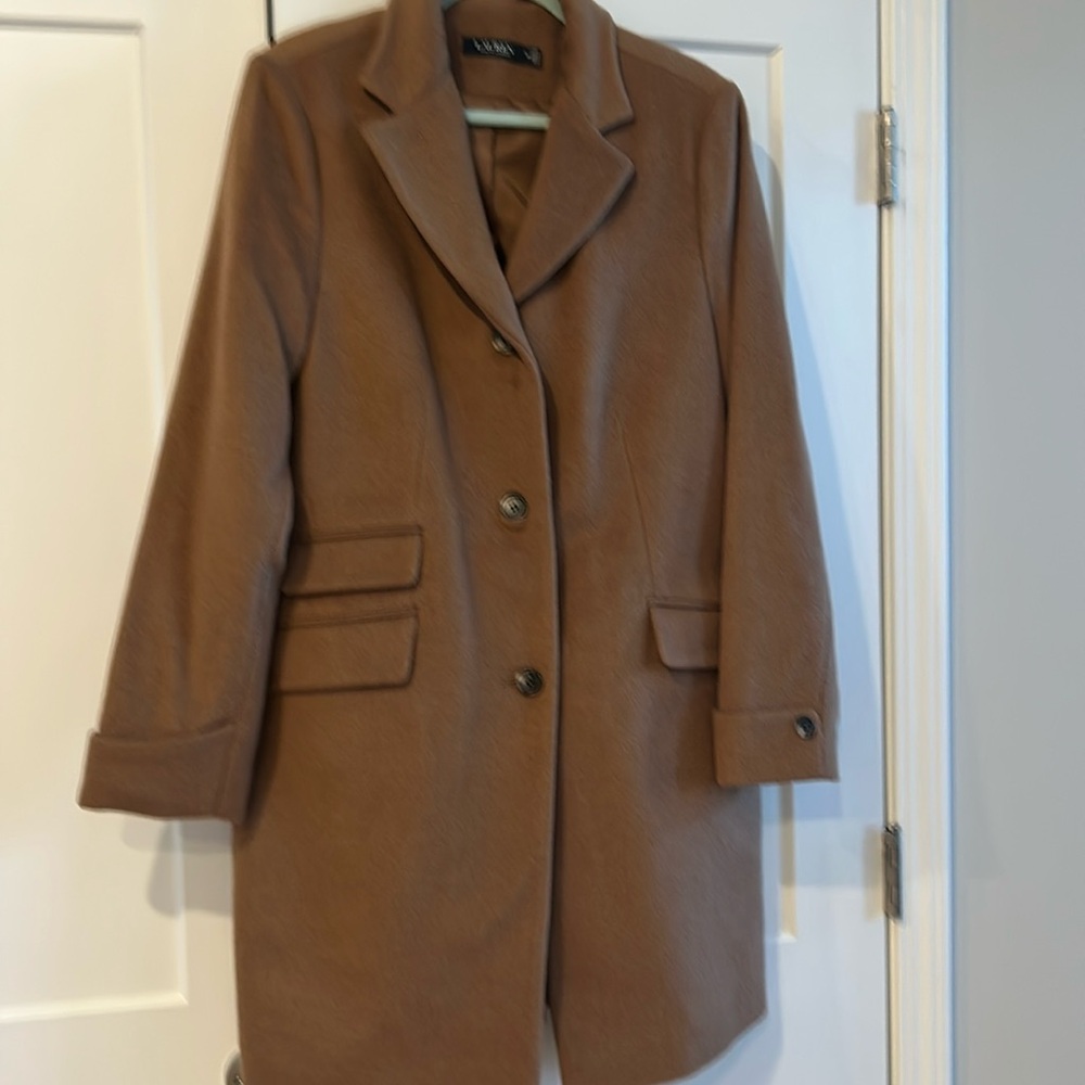 COPY - Brand New Never Worn Camel Mid length coat by ralph lauren